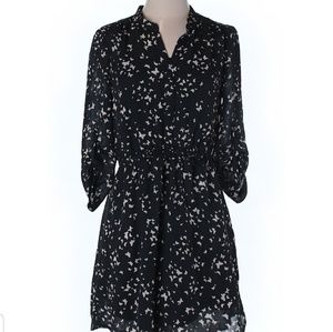 👗👗LC Lauren Conrad Sheer Casual Black Dress